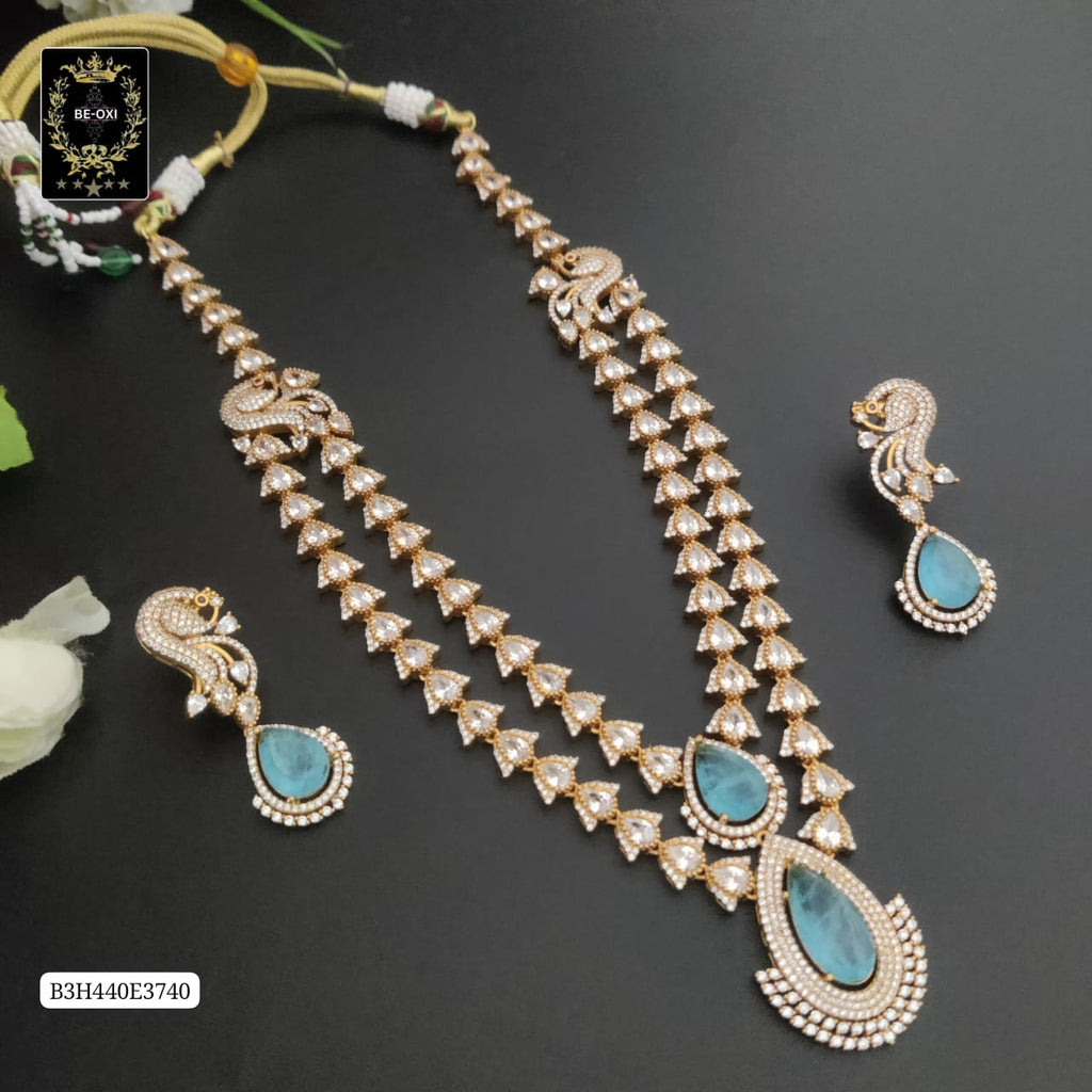 B3H440E3740 DOUBLE LAYER MOSSANITE NECKLACE