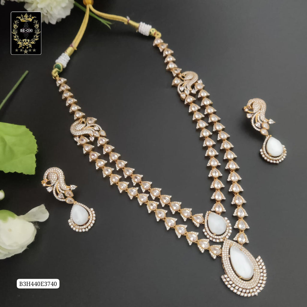 B3H440E3740 DOUBLE LAYER MOSSANITE NECKLACE