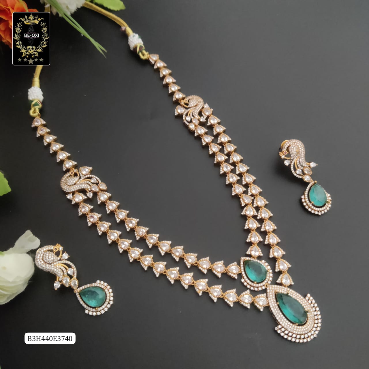 B3H440E3740 DOUBLE LAYER MOSSANITE NECKLACE