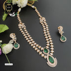 B3H440E3740 DOUBLE LAYER MOSSANITE NECKLACE