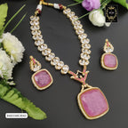 B4H358E3043 MOSSANITE DUBLET NECKLACE