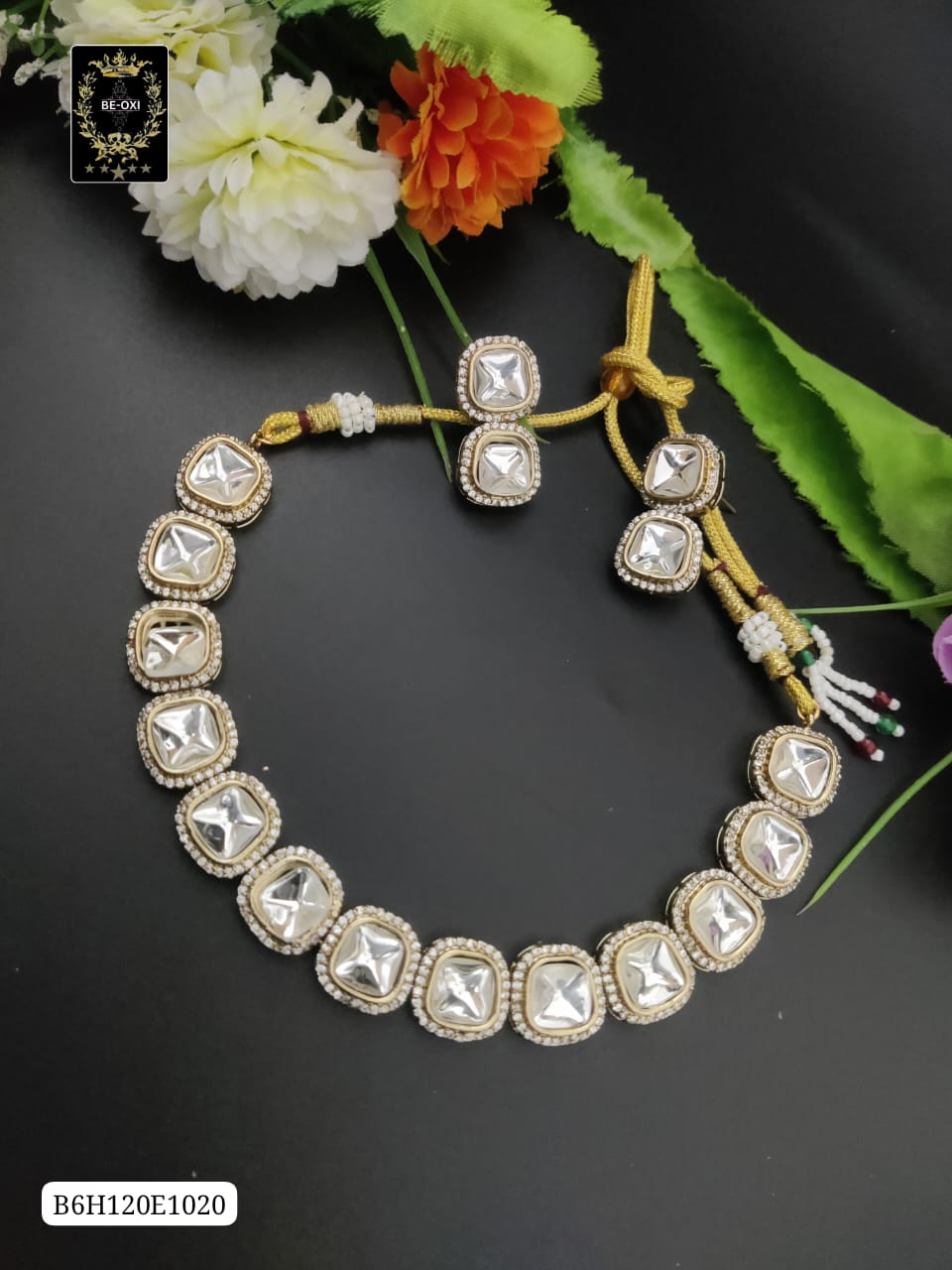 B6H120E1020 POLKI KUNDAN NECKLACE