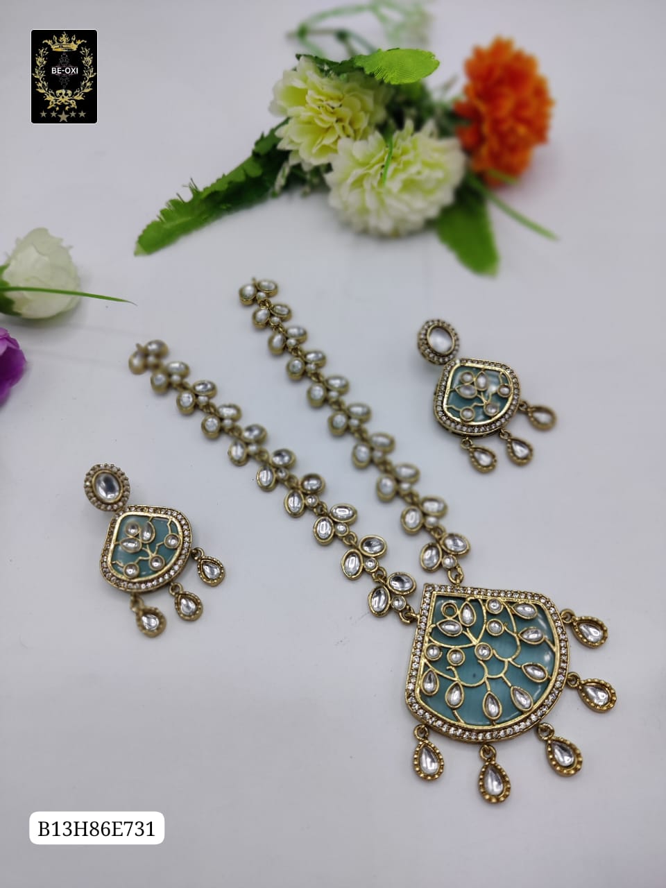 B13H86E731 POLKI MONALISA NECKLACE