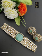 B16H160E1360  PREMIUM MOSSANITE CHOKER