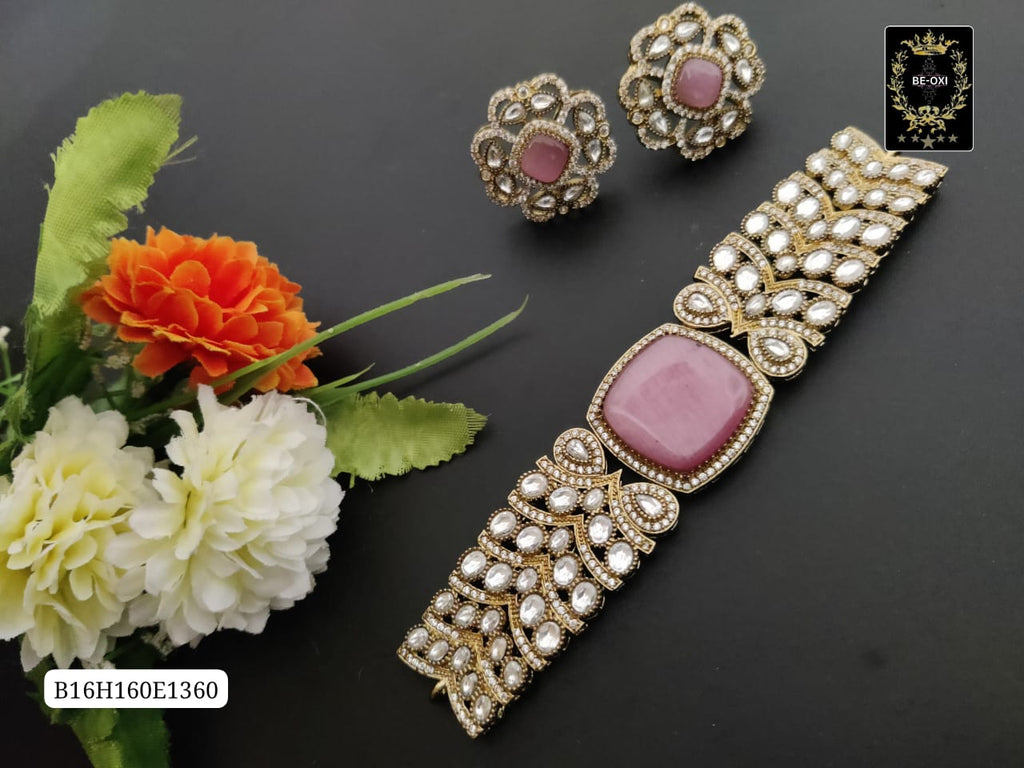 B16H160E1360  PREMIUM MOSSANITE CHOKER