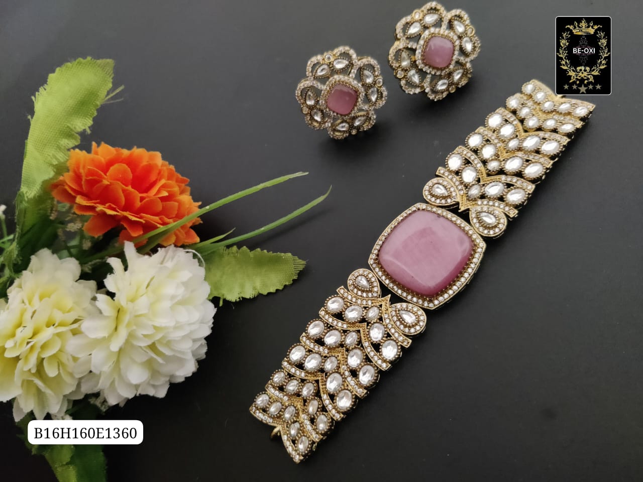 B16H160E1360  PREMIUM MOSSANITE CHOKER