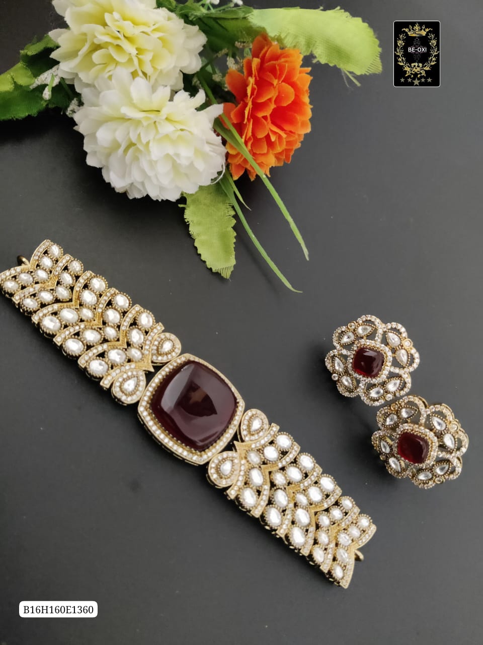 B16H160E1360  PREMIUM MOSSANITE CHOKER