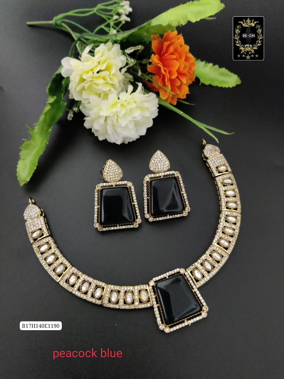 B17H140E1190 MOSSANITE HASULI NECKLACE