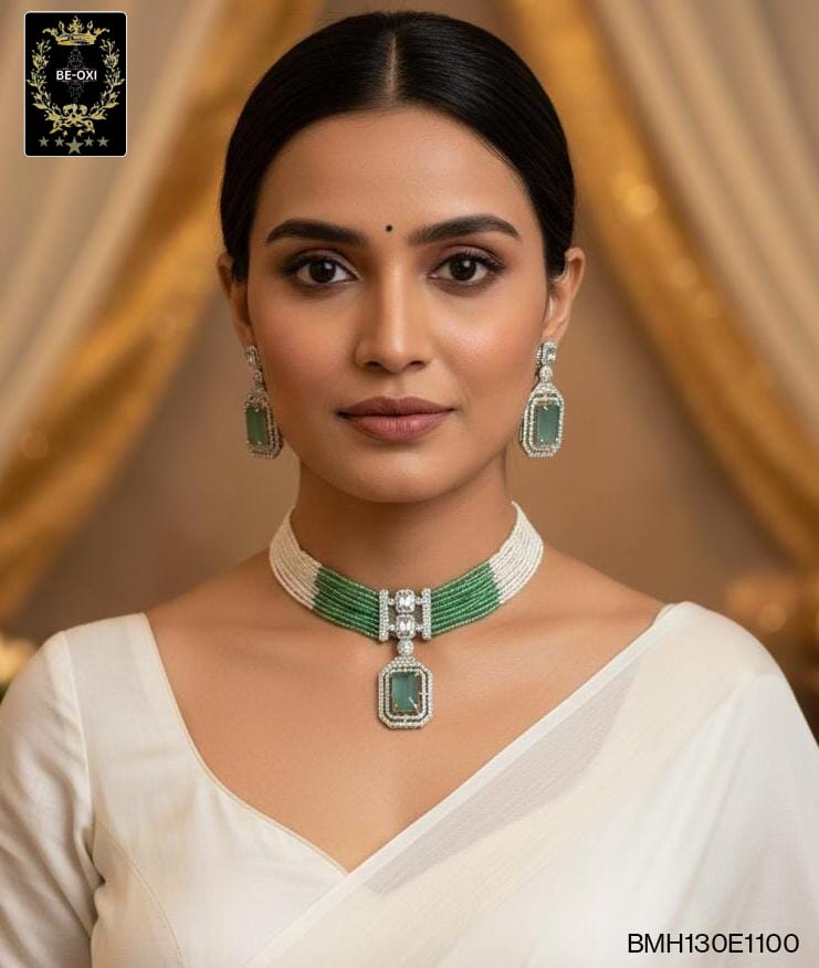 BMH130E1100 MINT STONE HYDRO CRYSTAL CHOKER