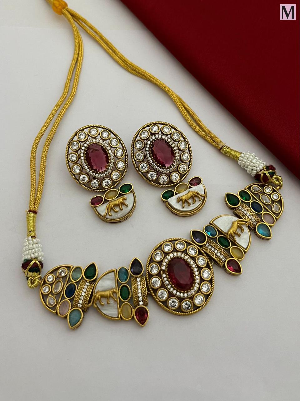 B8H140E1200 MOSSANITE SABYASACHI CHOKER