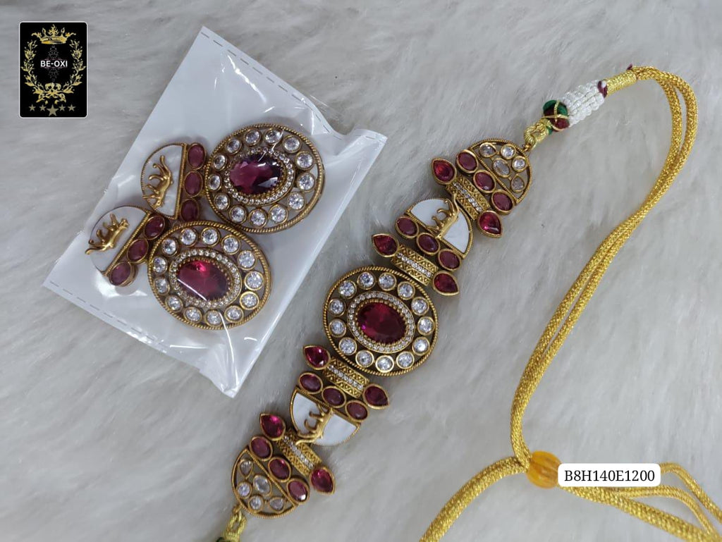 B8H140E1200 MOSSANITE SABYASACHI CHOKER