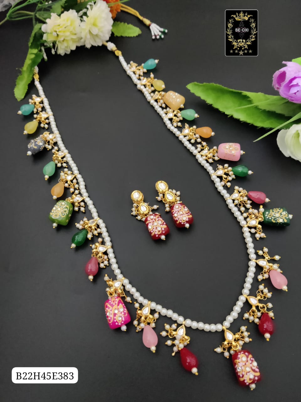 B22H45E383 MULTI BEADS LONG