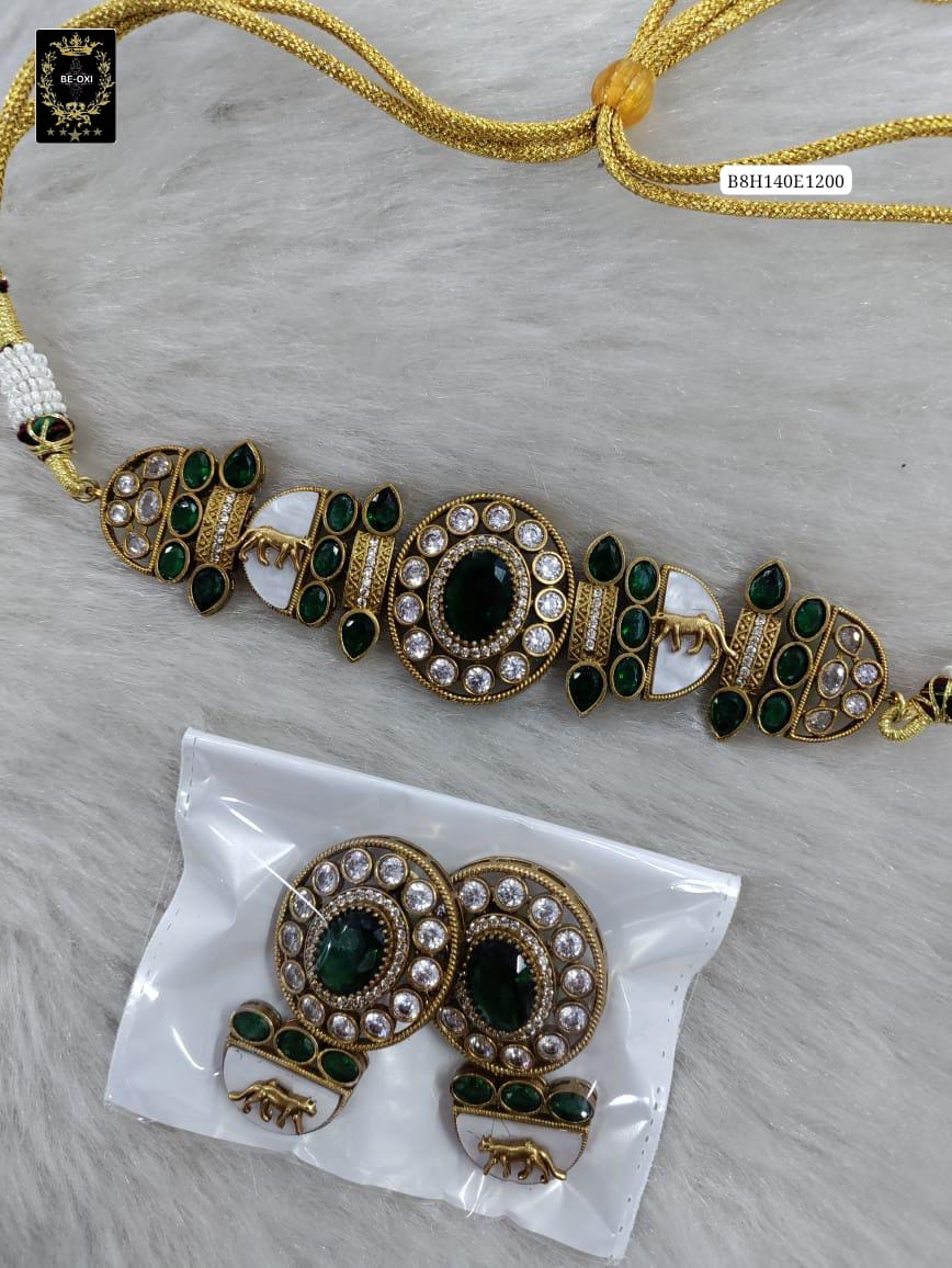 B8H140E1200 MOSSANITE SABYASACHI CHOKER