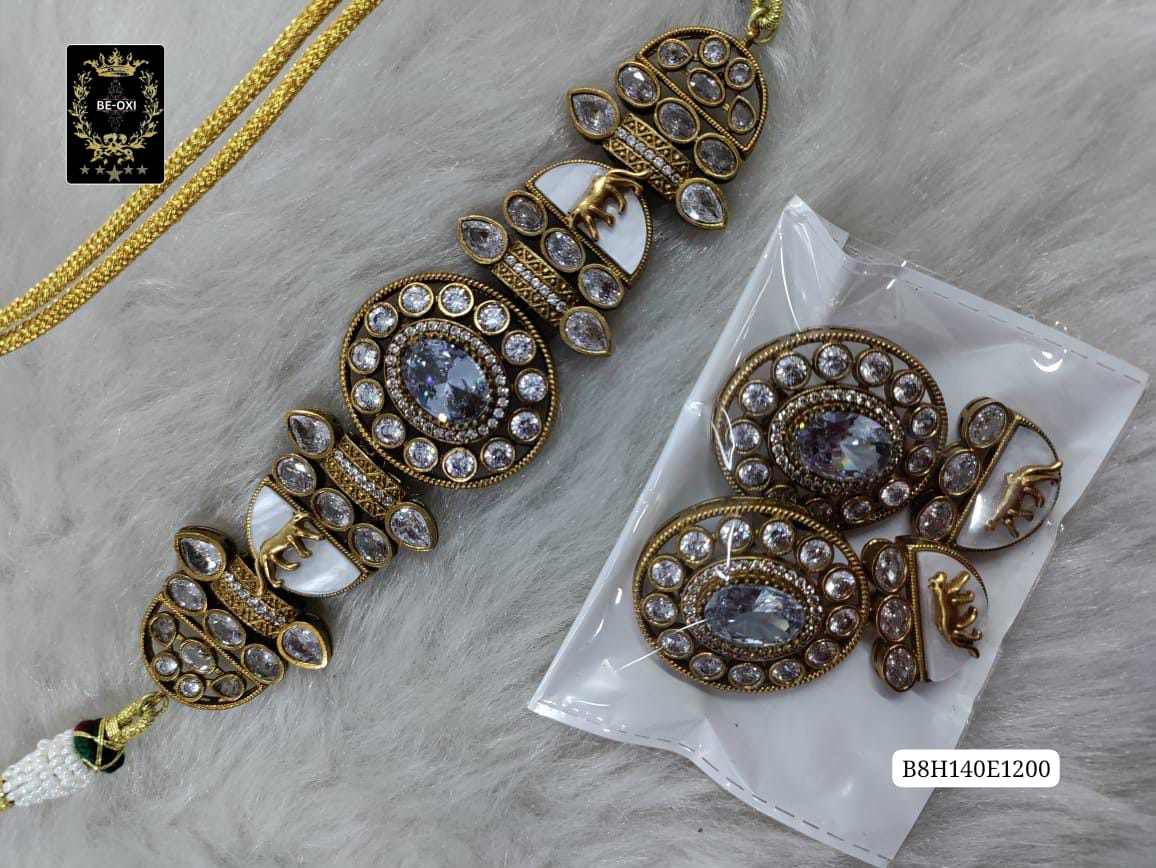 B8H140E1200 MOSSANITE SABYASACHI CHOKER