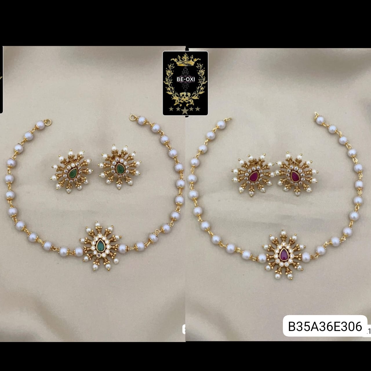 B35A36E306 GOLD DUST PEARL SHORT NECKLACE