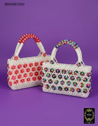 BBS68 PEARL HANDCRAFT HANDBAGS RED
