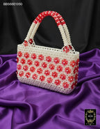 BBS68 PEARL HANDCRAFT HANDBAGS RED