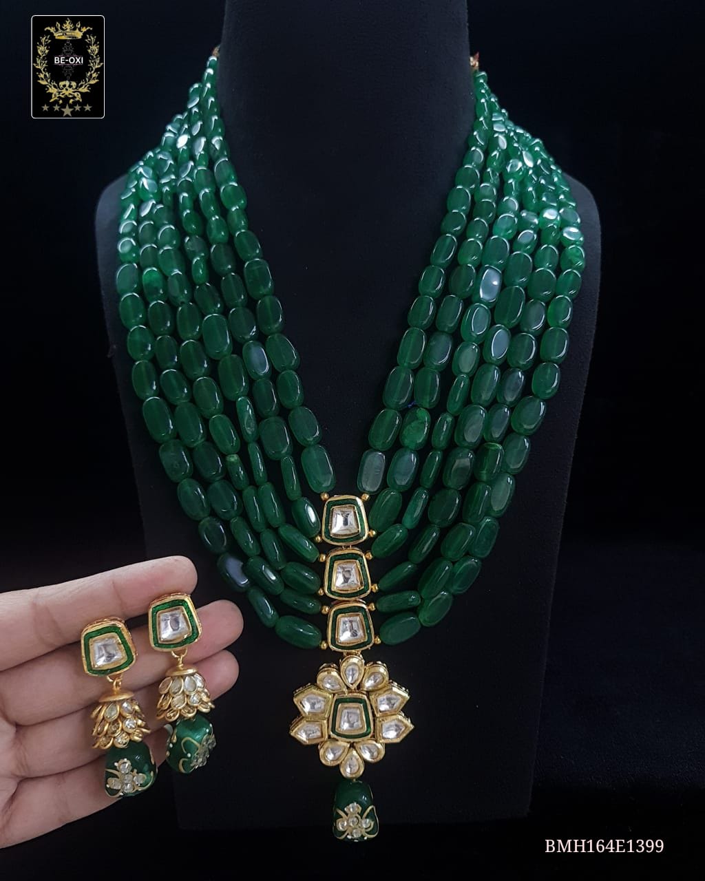 BMH164E1399 GREEN ORIGINAL 5 LAYER KUNDAN LONG