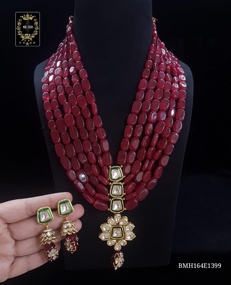 BMH164E1399 MARRON ORIGINAL 5 LAYER KUNDAN LONG