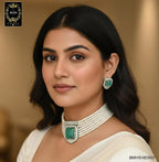 BMH104E900 GREEN PEARL HANCARFT MONALISHA CHOKER