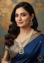 BMH116E990 GREEN HANDCRAFT PEARL MONALISA LONG