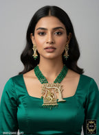 BMH296E2520 GREEN MOISSANITE KRISHNA LONG