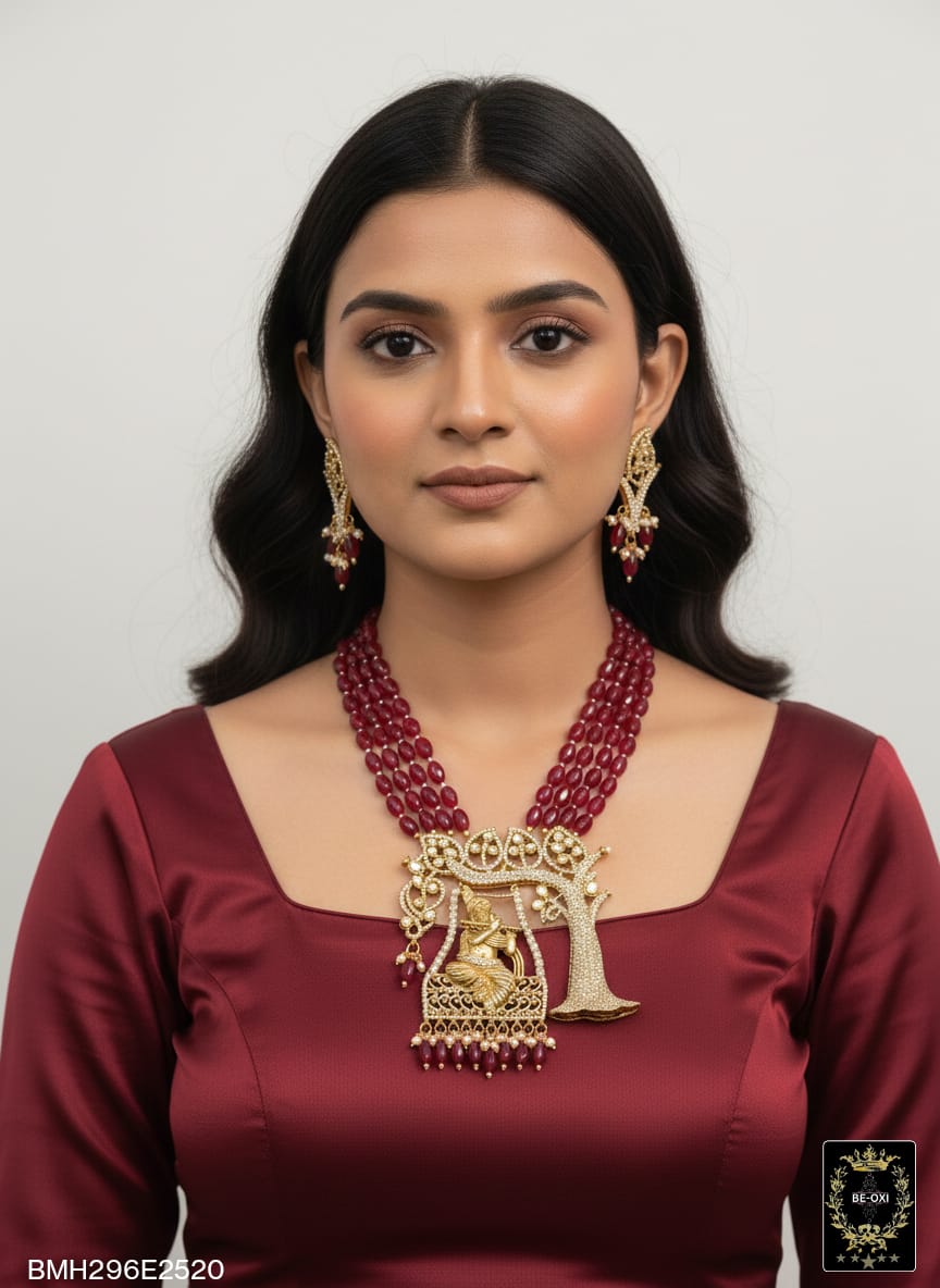 BMH296E2520 MARRON MOISSANITE KRISHNA LONG