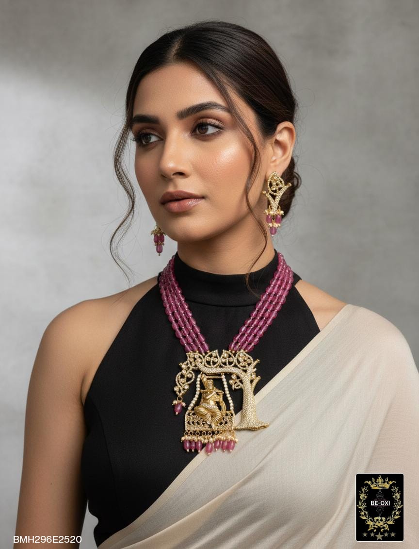 BMH296E2520 MAGENTA MOISSANITE KRISHNA LONG