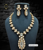 BMH300E2550 WHITE MOSSANITE NECKLACE