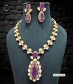 BMH300E2550 LAVENDER MOSSANITE NECKLACE