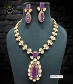 BMH300E2550 LAVENDER MOSSANITE NECKLACE