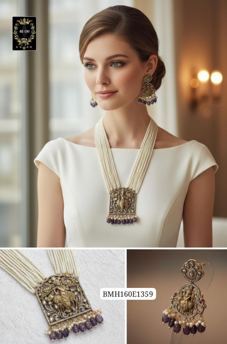 BMH160E1359 PURPLE KRISHNA BRASS MOSSANITE LONG