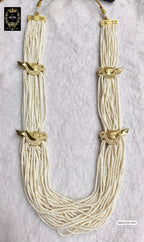 BMH120E1020 BIRD WHITE CHINI LONG NECKLACE