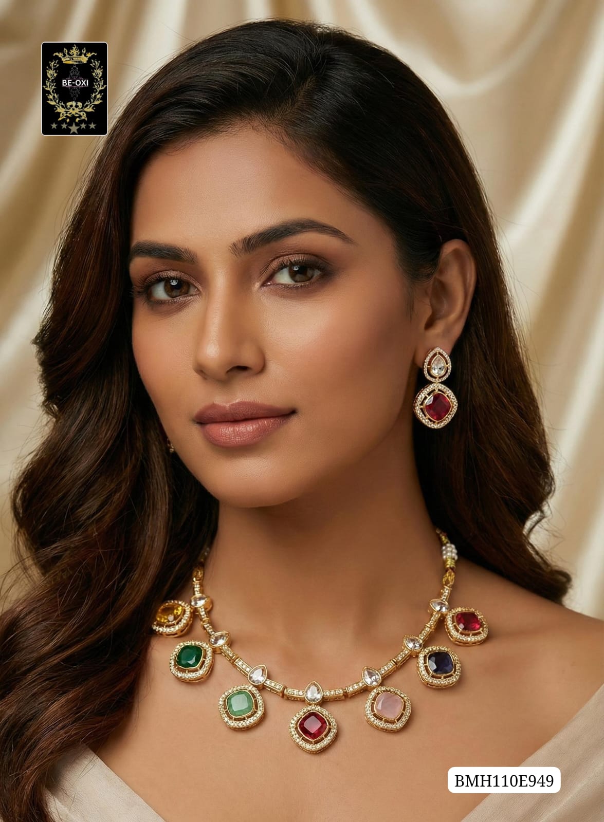 BMH110E949 BIRD WHITE CHINI LONG NECKLACE