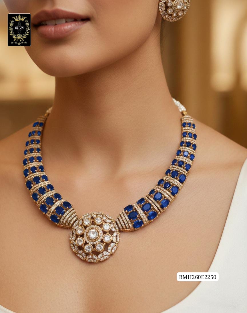 BMH260E2250 BLUE HASULI AD NECKLACE