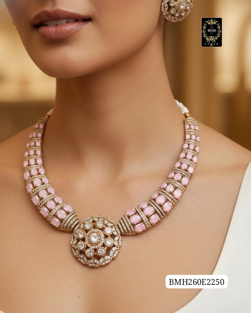 BMH260E2250 PINK HASULI AD NECKLACE