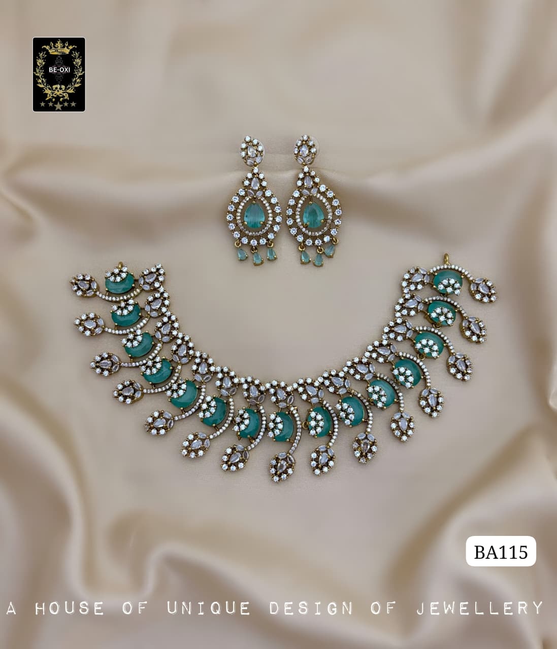 BA115 MINT SEMI BRIDAL AD CHOKER