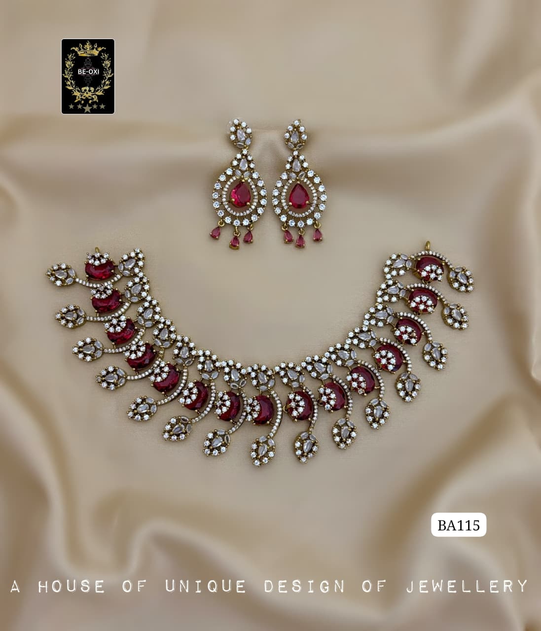 BA115 MARRON SEMI BRIDAL AD CHOKER