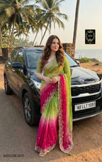 BSH220E1870 FENDY SATIN PREMIUM  DESIGNER SAREE READY MADE BLOUSE UPTO 42 42 (Copy)