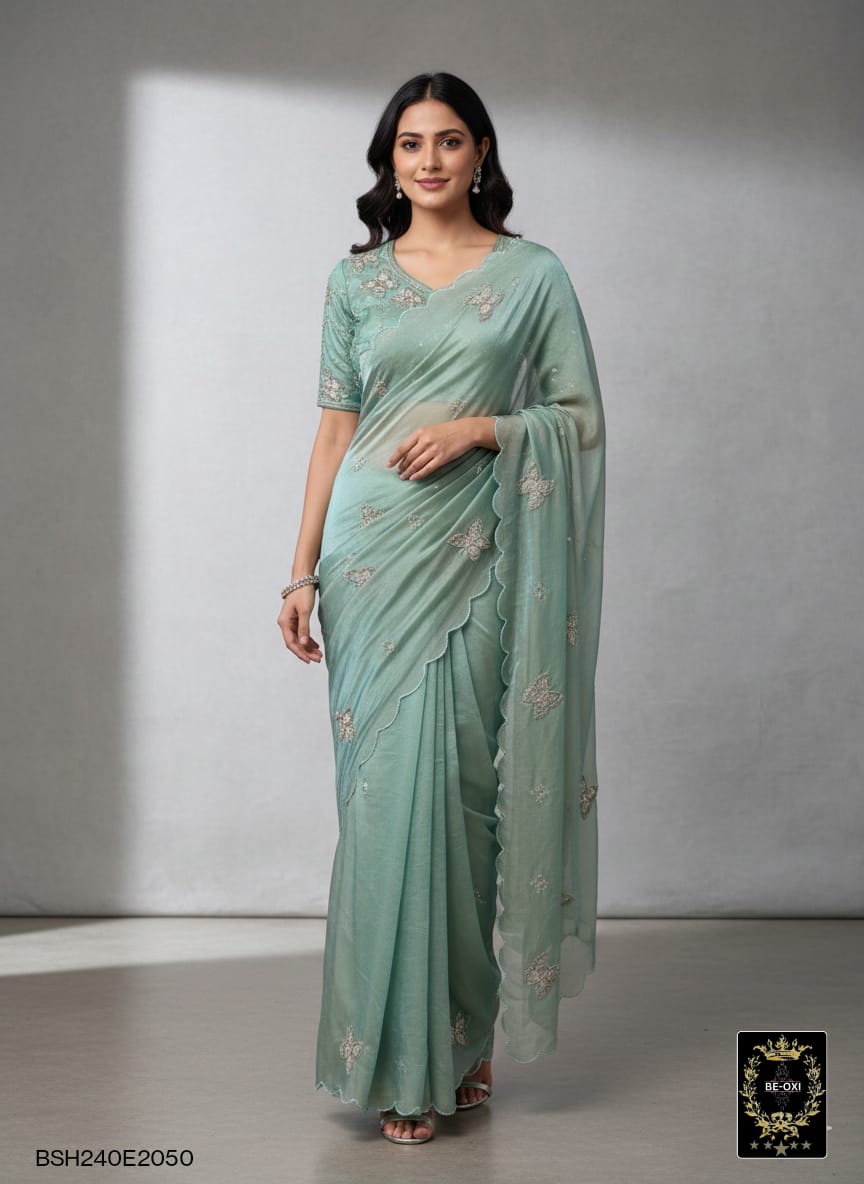 BSH240E2050 Fendy Satin Premium Designer Saree C3