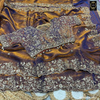 BSH180E1550 Fendy Satin Premium Designer Saree Readymade blouse  Upto 42 C11