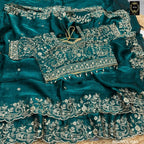 BSH180E1550 Fendy Satin Premium Designer Saree Readymade blouse  Upto 42 C10