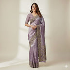 BSH180E1550 Fendy Satin Premium Designer Saree Readymade blouse  Upto 42 C9