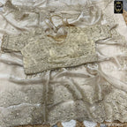 BSH180E1550 Fendy Satin Premium Designer Saree Readymade blouse  Upto 42 C7