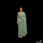 BSH180E1550 Fendy Satin Premium Designer Saree Readymade blouse  Upto 42 C6