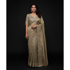 BSH180E1550 Fendy Satin Premium Designer Saree Readymade blouse  Upto 42 C5