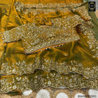 BSH180E1550 Fendy Satin Premium Designer Saree Readymade blouse  Upto 42 C13