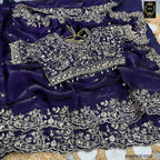 BSH180E1550 Fendy Satin Premium Designer Saree Readymade blouse  Upto 42 C2