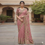 BSH180E1550 Fendy Satin Premium Designer Saree Readymade blouse  Upto 42 C14