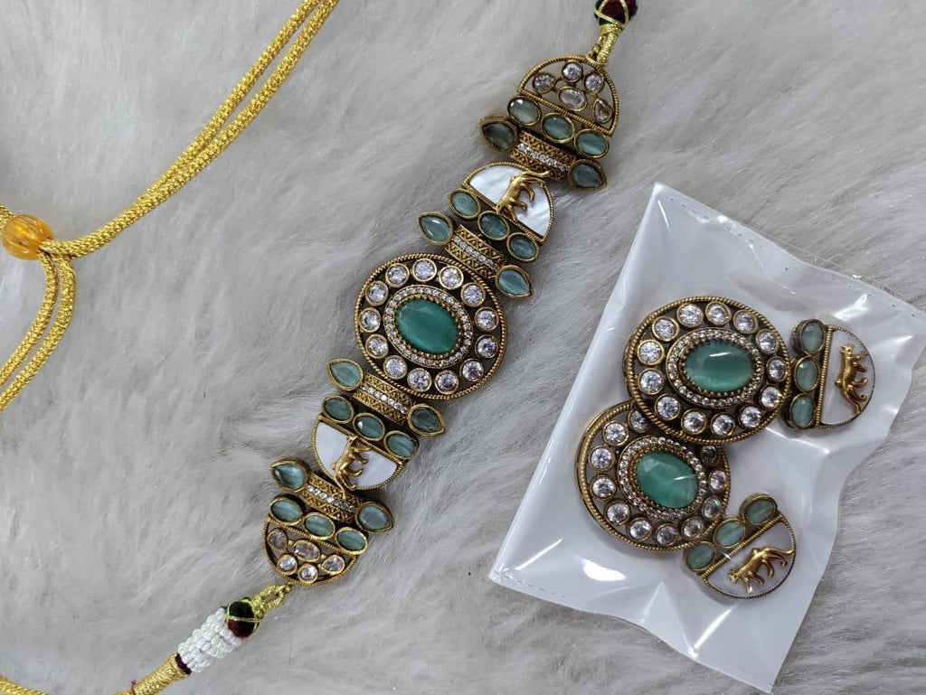 B8H140E1200 MOSSANITE SABYASACHI CHOKER